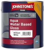 Johnstones Trade Aqua Water Based Gloss Brilliant White 2.5L